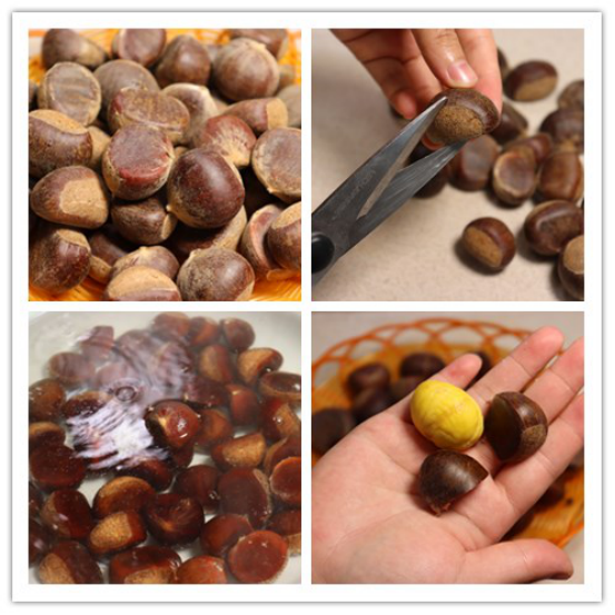 板栗去壳原来这么简单，教你一招，几分钟剥一大盘，又快又完整