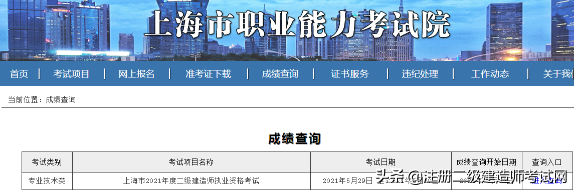 高标准！上海2021二建成绩已出！合格标准60%