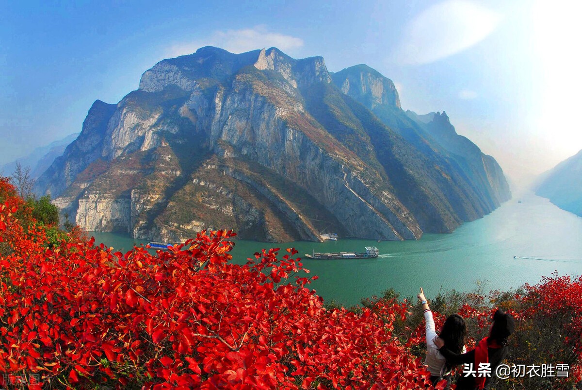 晚秋红叶黄花明丽诗词五首：红叶黄花三峡雨，高风亮节一天秋