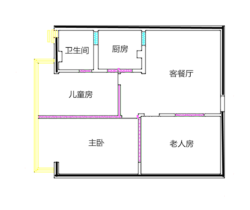 80㎡广州老破小，二房改三房，改善通风与采光，简约舒适好漂亮