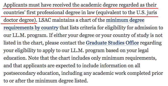 中国非法本能申请T14 法学院LLM吗？这次让你明明白白！