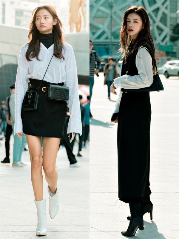 韩国美女太会穿，开春街拍潮遍街头巷尾，个性时髦到令人自愧不如