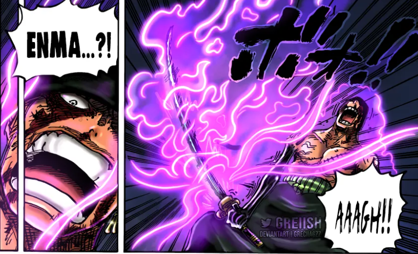 索隆拿阎魔哪一集海贼王1032索隆苦战炎灾烬阎魔被日和激活御田光环