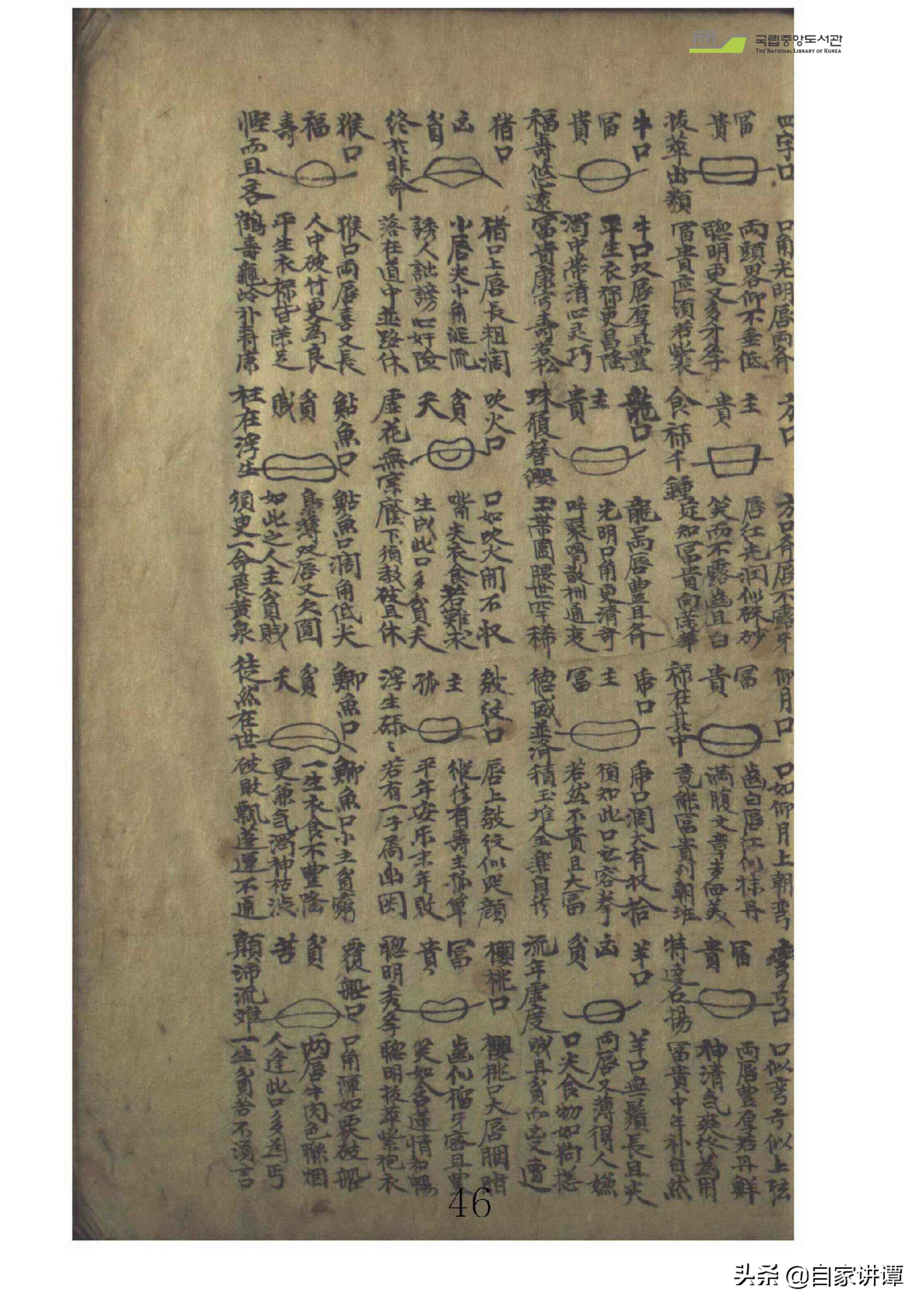 相书类古籍抄本，《麻衣经》，大约成书于宋元时期