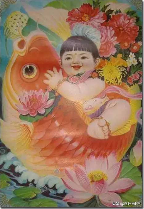 「招财纳福」年年有鱼的娃娃年画大集合，太萌太可爱了