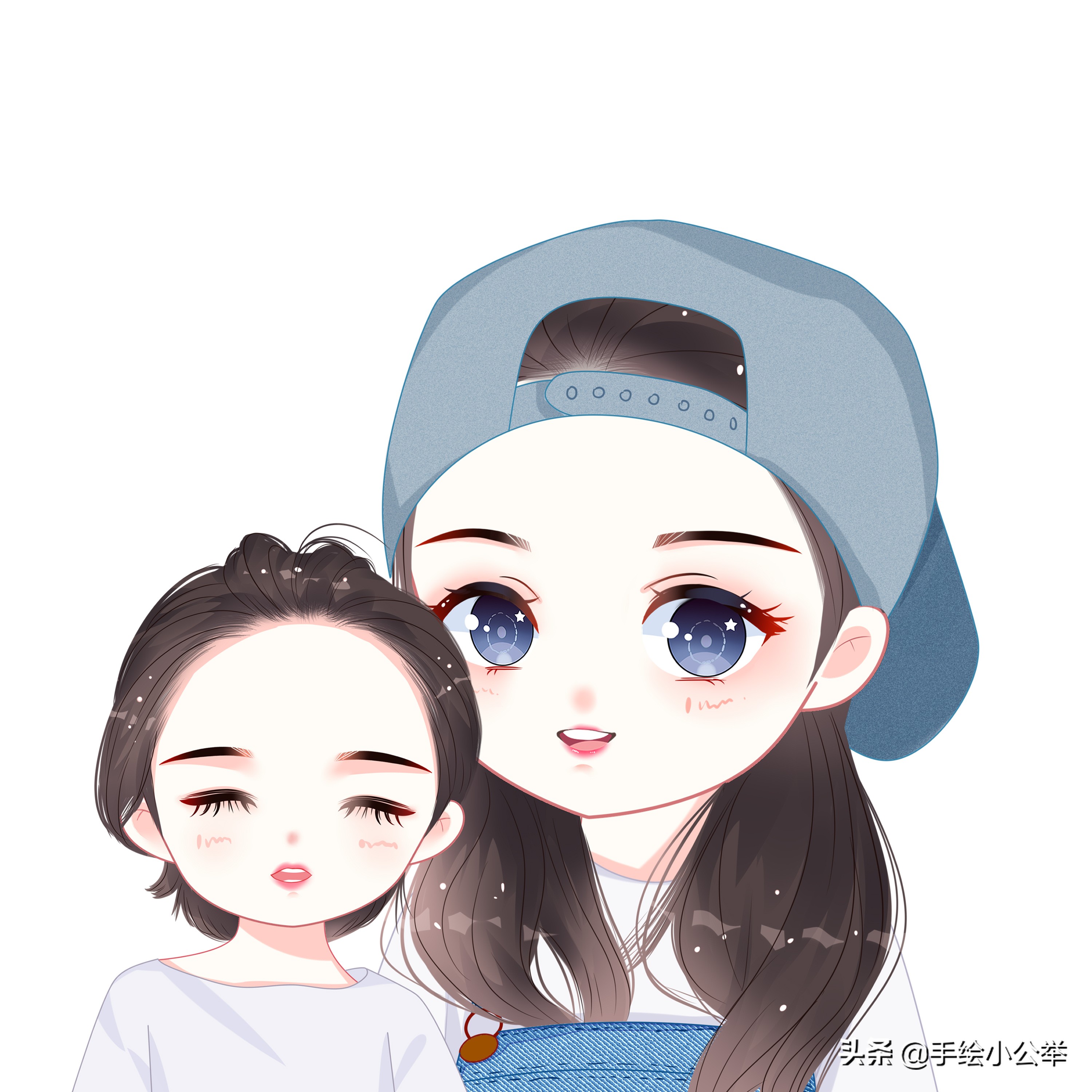 换个头像吧,一家三口,卡通全家福头像,宝宝头像