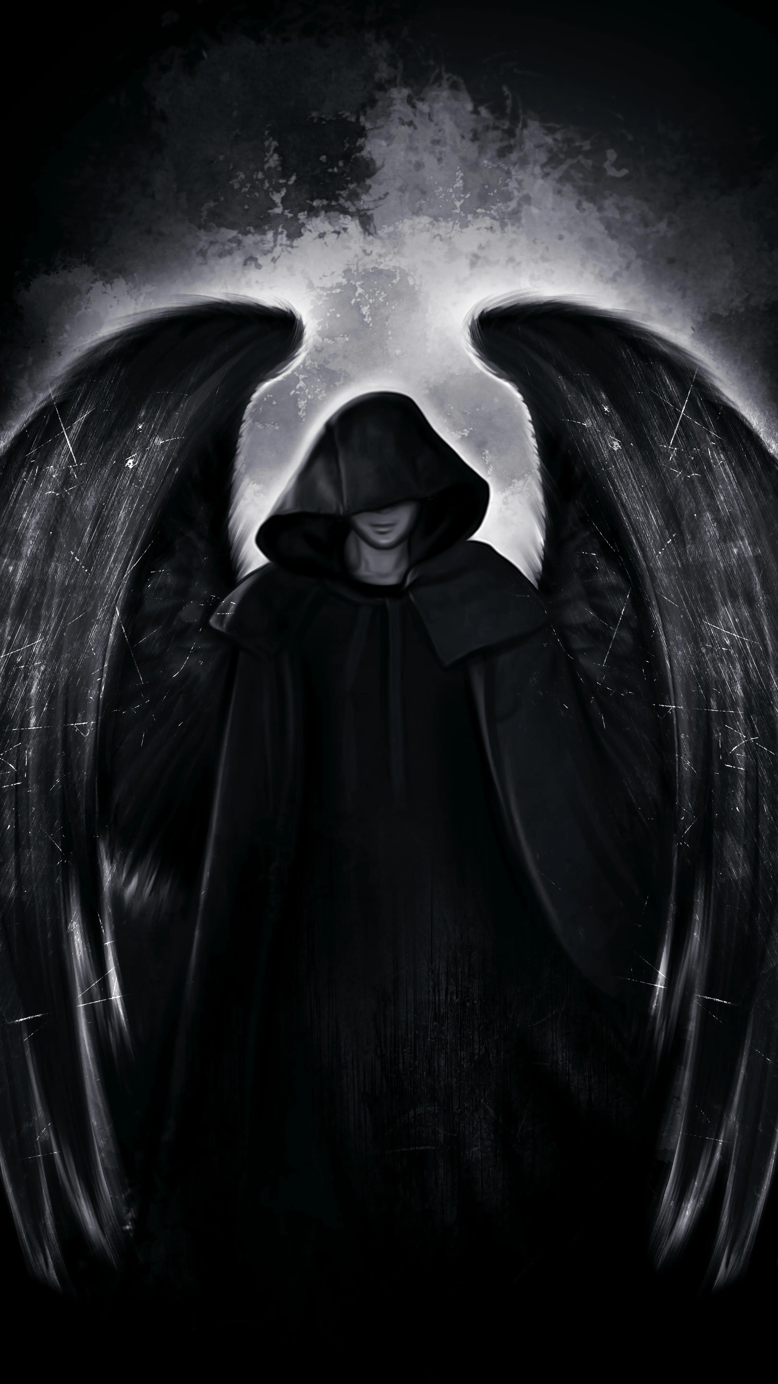 4k壁纸|天使与恶魔,即使背负黑色的翅膀,也要飞向天堂,飞向你