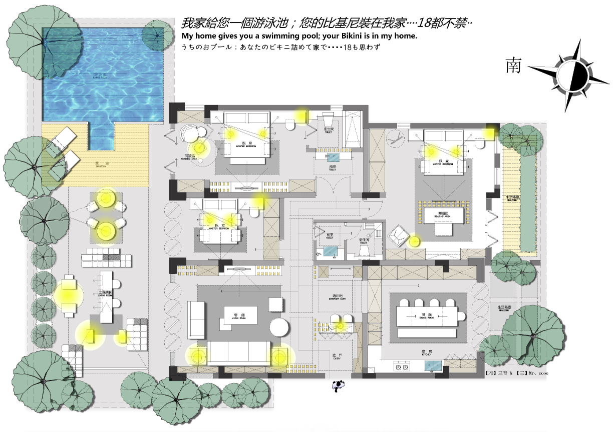 「名师资料」上万套室内设计家装户型平层别墅酒店等平面方案分享