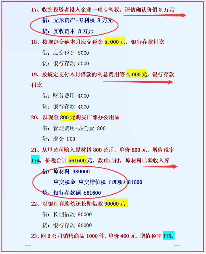 会计练习宝典——会计分录例题练习，零基础也能上岸了