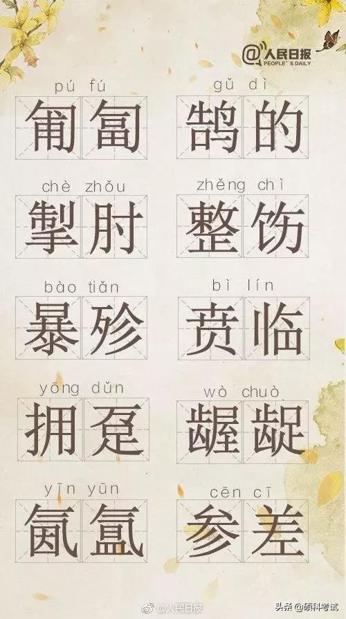 人民日报发布：70个常用词，读出来却总是闹笑话！你能读对几个？