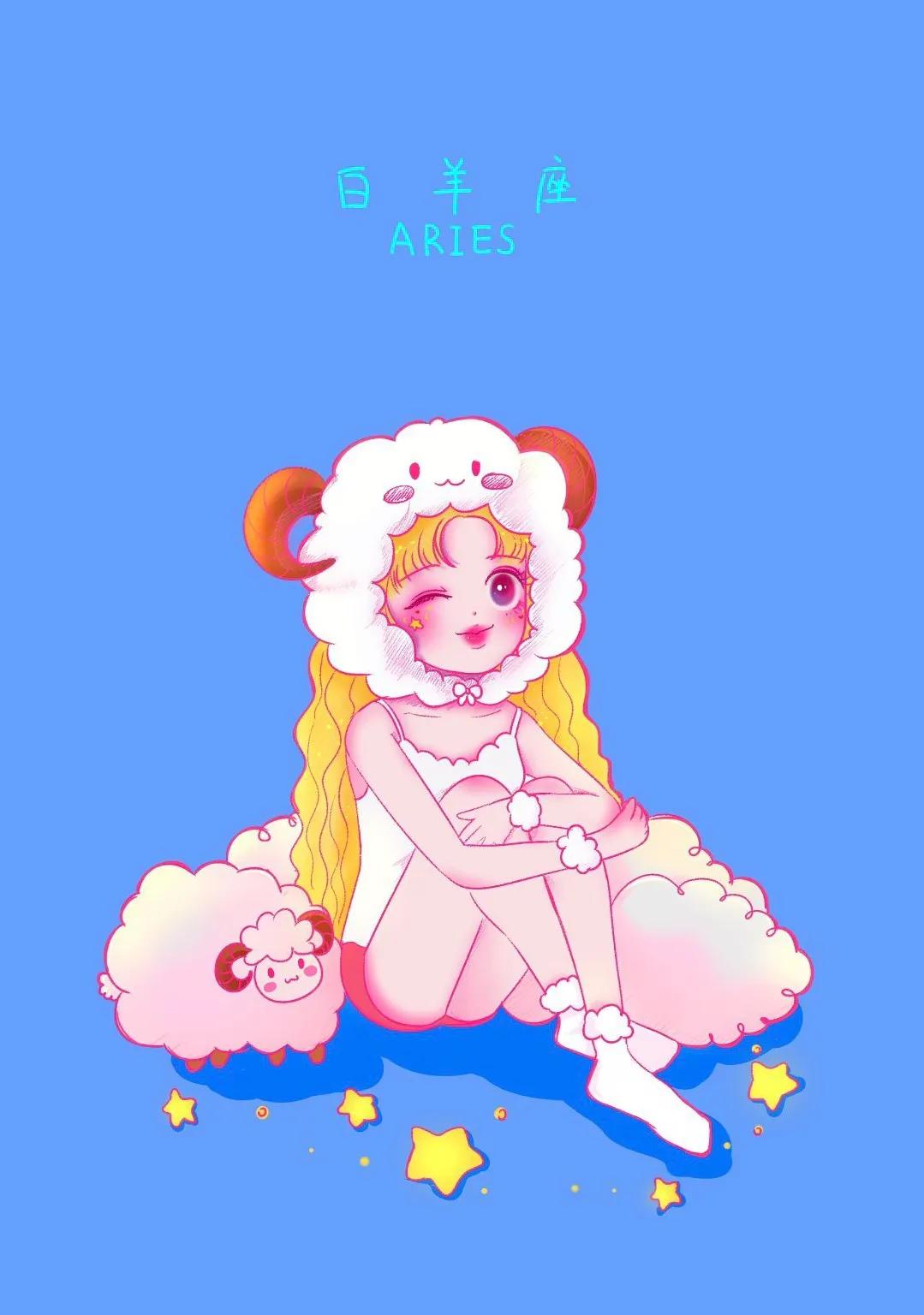 星座手绘唯美图片卡通 漫画图片手绘十二星座 - 时代开运网