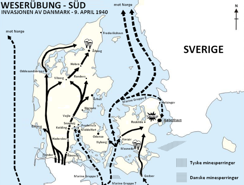 二战中最快战败的丹麦二战丹麦战役