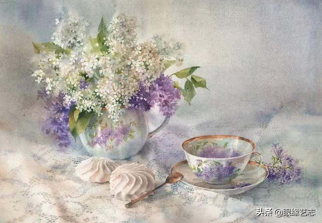 流年梦境，四季繁花。水彩伊人，临芳而画