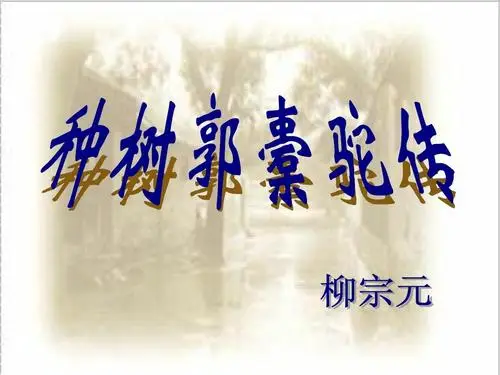 种树郭橐驼传翻译及原文