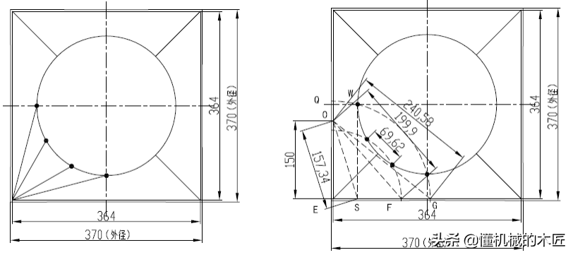 天圆地方展开图画法步骤天圆地方放样画法