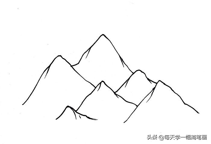 每天学一幅简笔画--喜马拉雅山简笔画怎么画