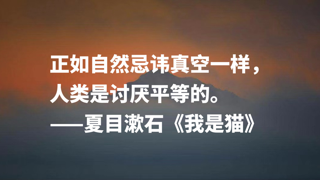 日本文学巨匠夏目漱石，代表作《我是猫》十句摘抄，句句轻快洒脱