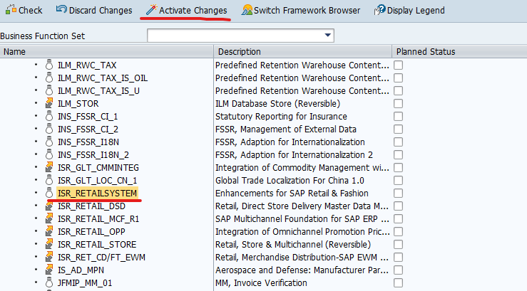 SAP 如何激活SAP IS-RETAIL？
