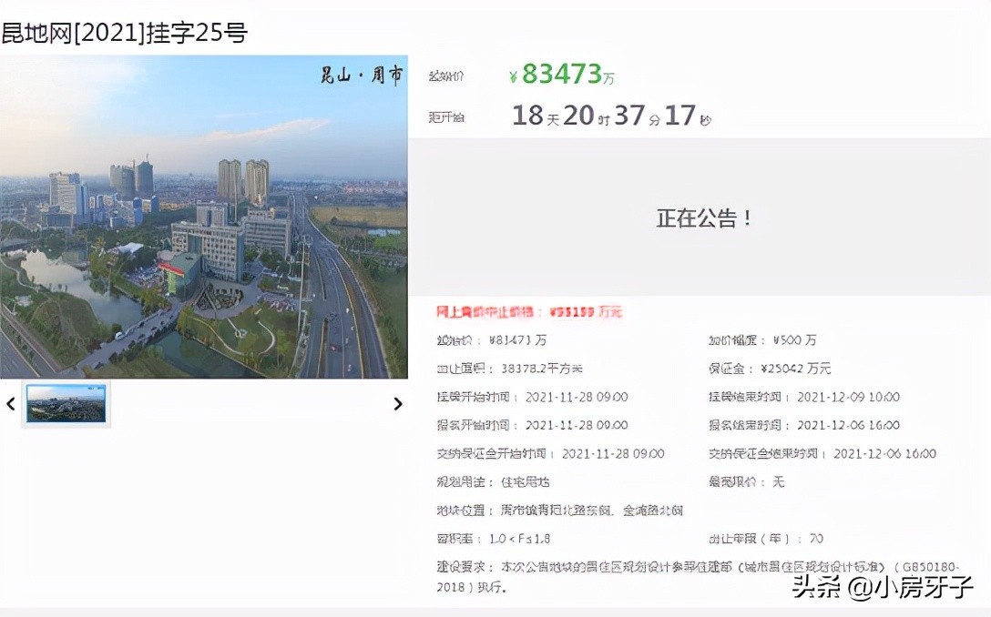 昆山城北再挂地，房价或将开启上涨阶段