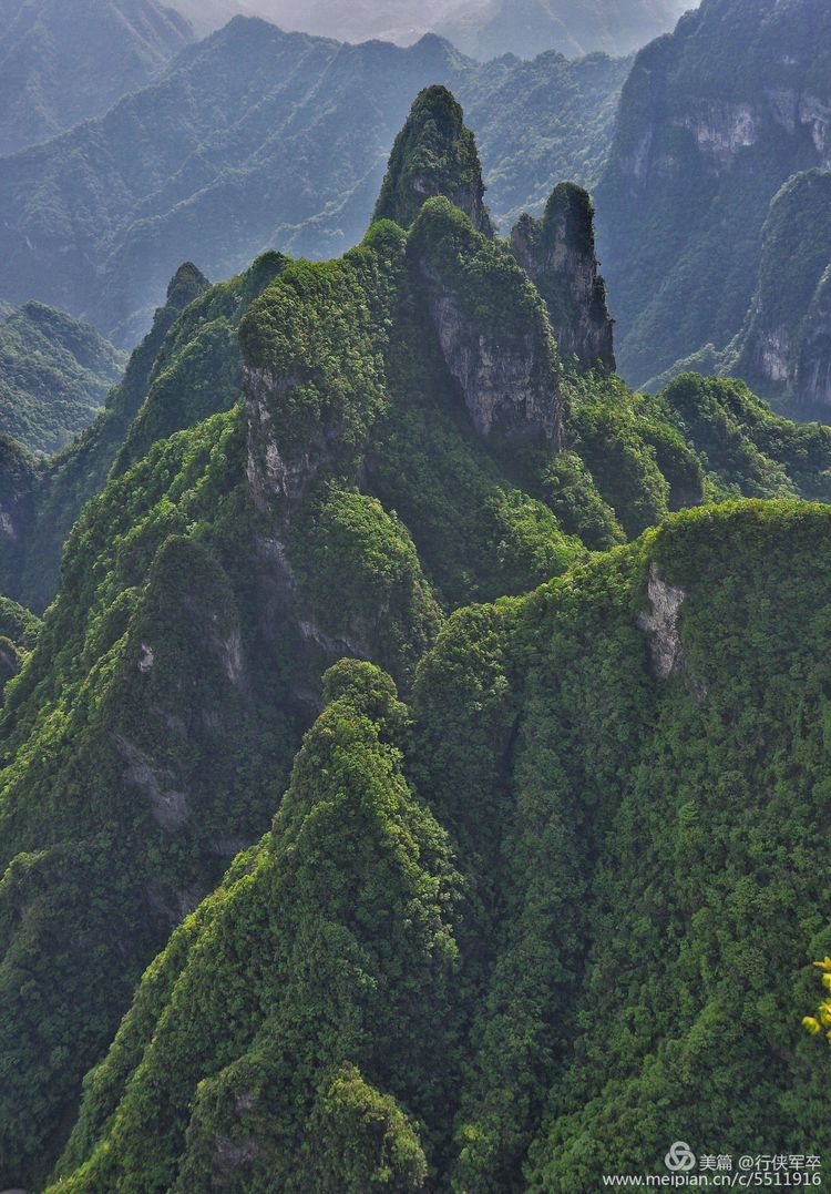 玉壶峰下松涛起，天界佛国掸尘埃！走遍千山万岭，唯天门山独有