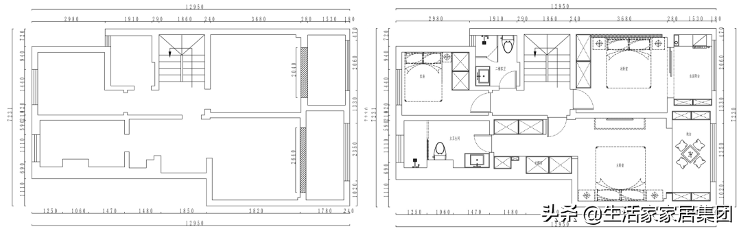 140㎡3室2厅，开放厨房、人字屋顶，这个家处处妙趣横生