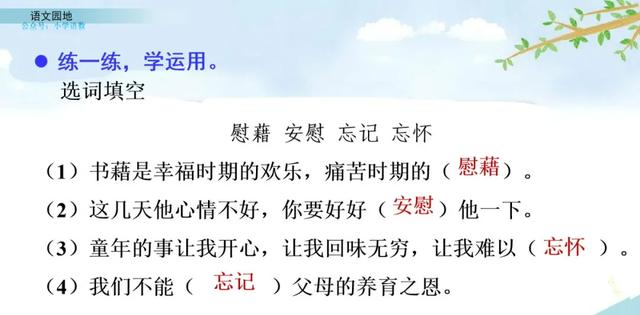 部编语文四年级下册《语文园地八》图文解读+知识点+课堂测试