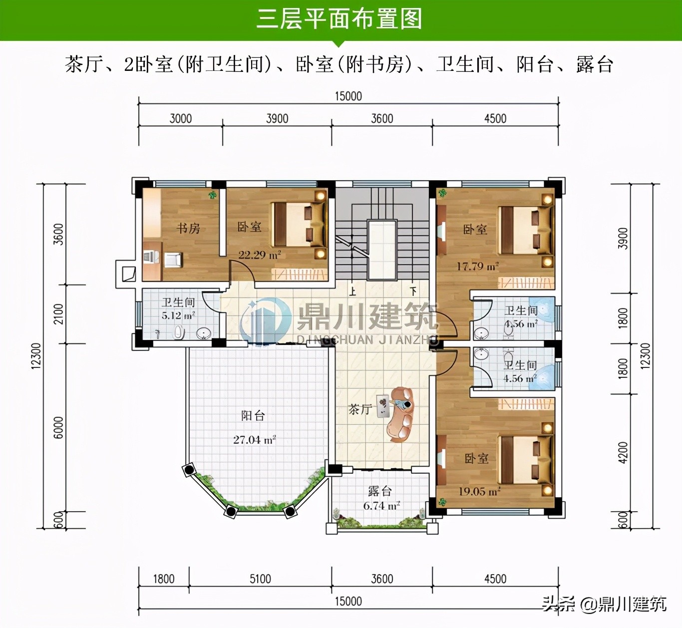 6款四层欧式别墅，挑空客厅空间大功能全，还能传给子孙后辈