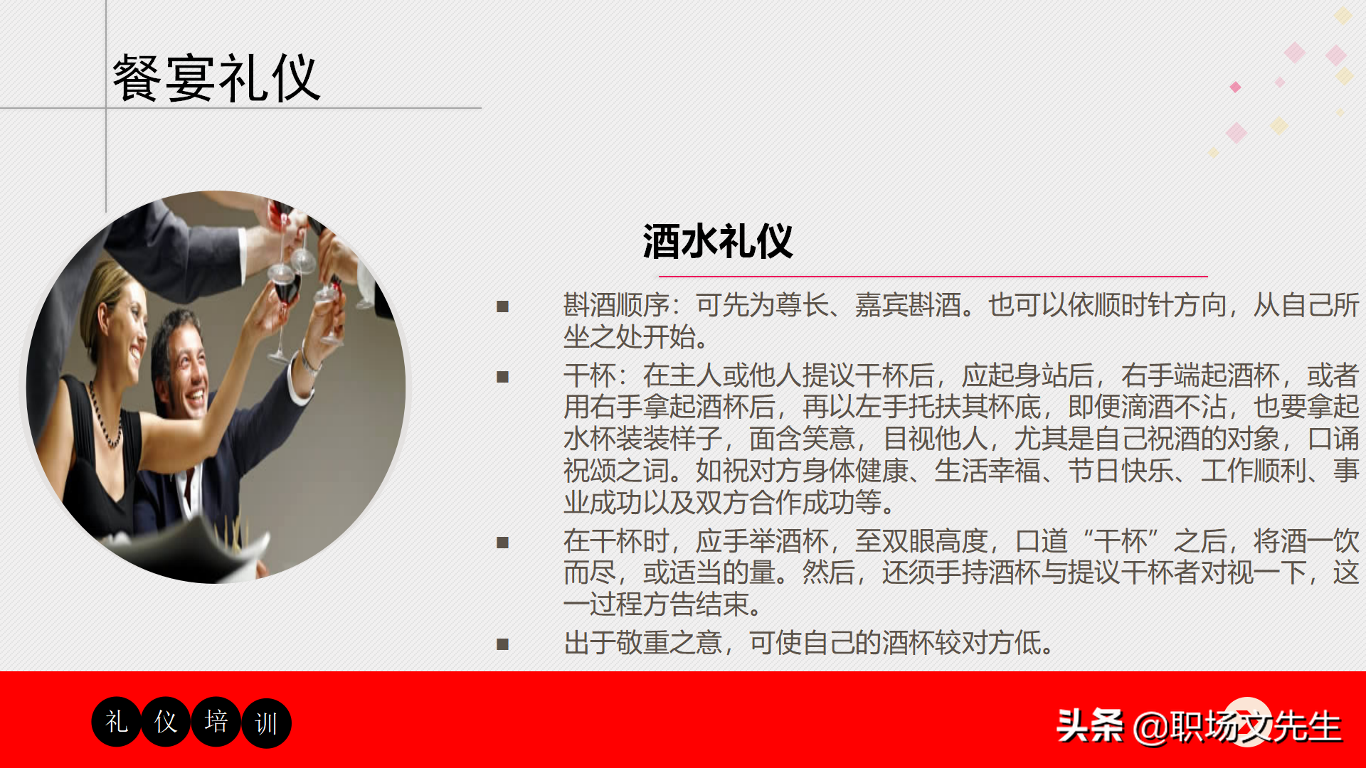 32页商务礼仪培训课件，适用于公司员工商务礼仪培训，含培训内容