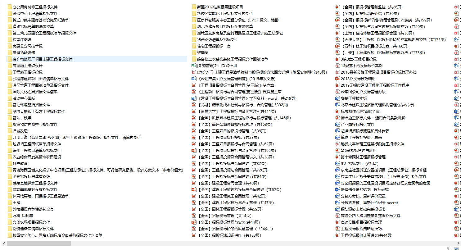 2000套行业工程招标投标工具包，文件范文案例，全内容复制套用