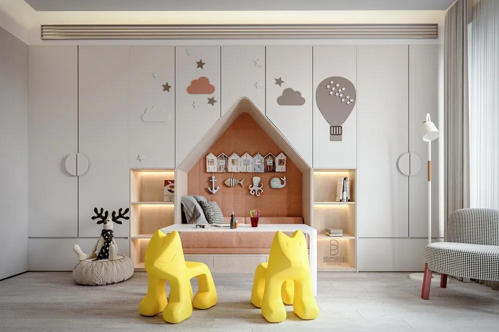 【親子宅設計精選】150㎡現代輕奢三居室，巧妙規劃，多出一間兒童遊戲室