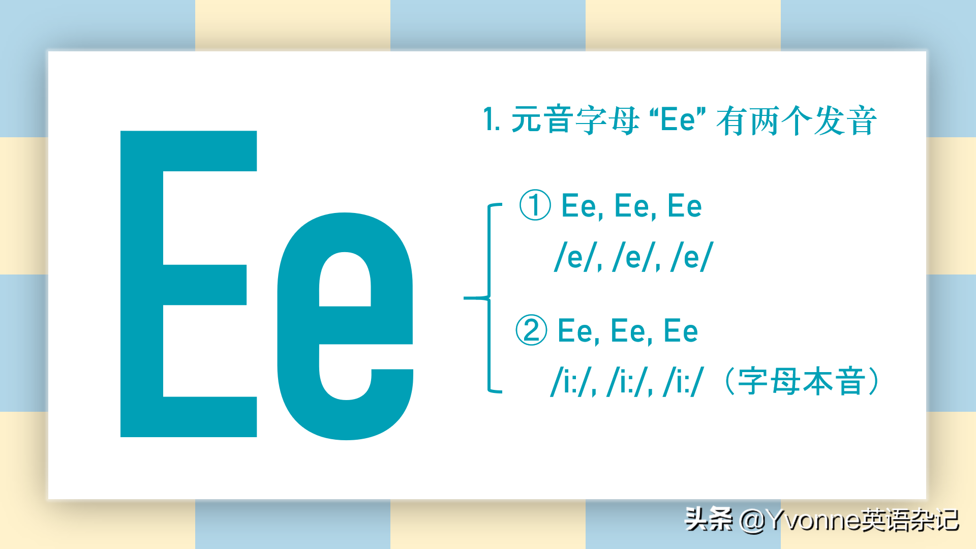 英语自然拼读——“元音字母歌谣”