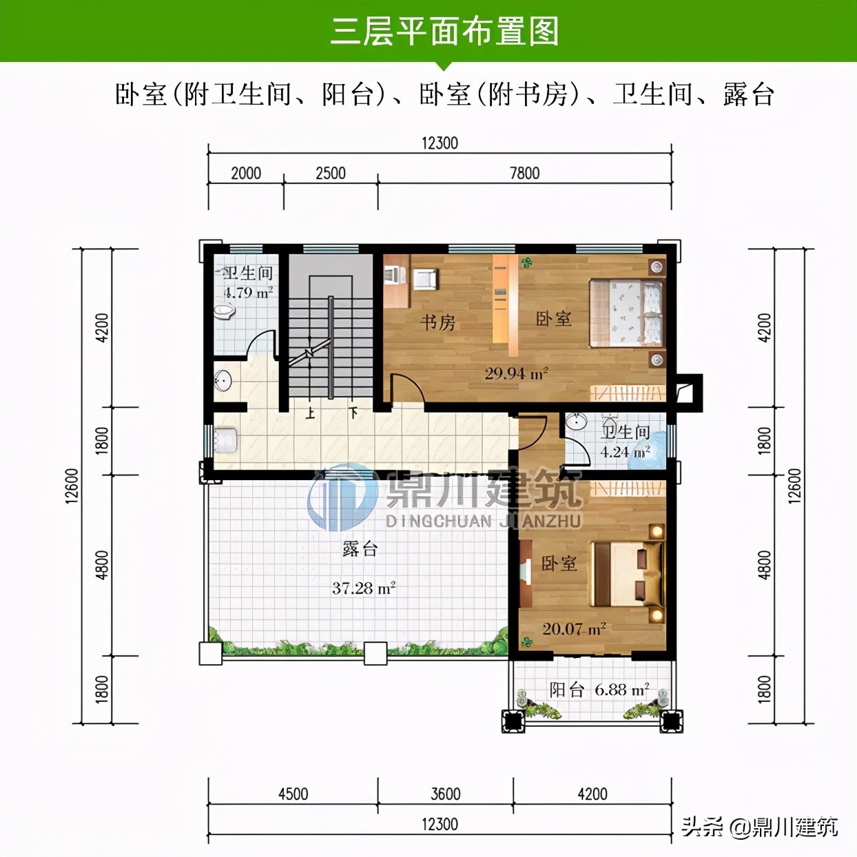 6款四层欧式别墅，挑空客厅空间大功能全，还能传给子孙后辈