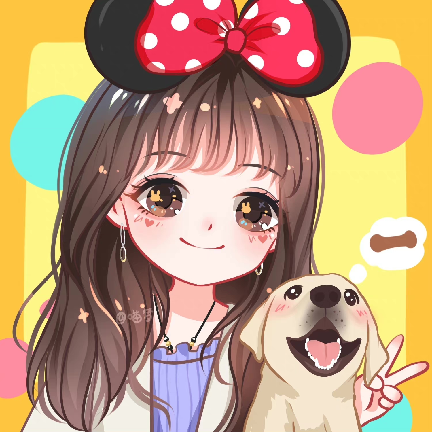 超可爱的卡通动漫女生头像,闺蜜头像