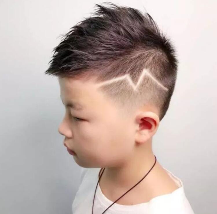 发型呈圆盘状覆盖发顶,造型感比较强,4到5岁的儿童用这种发型可以把