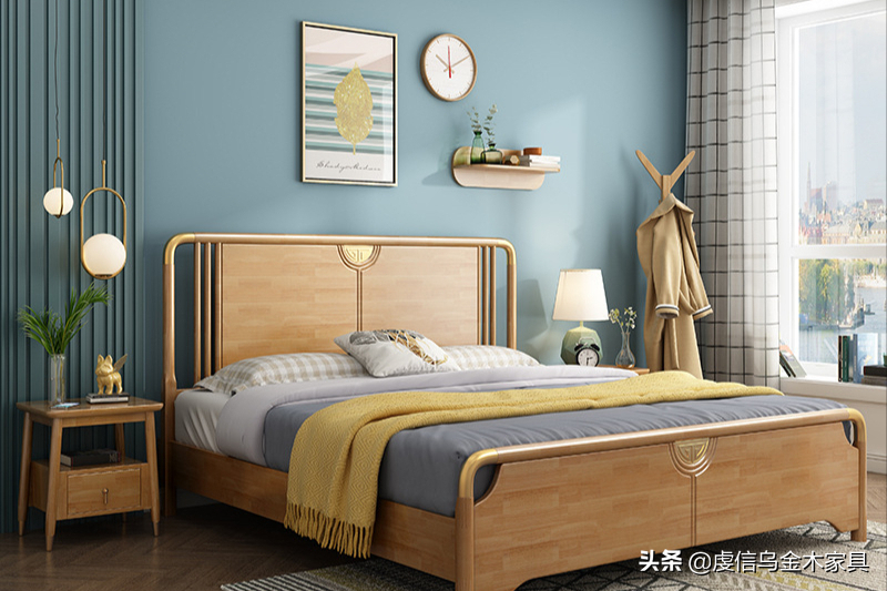 想要营造高品质又简洁的卧室氛围，选择北欧实木床很关键