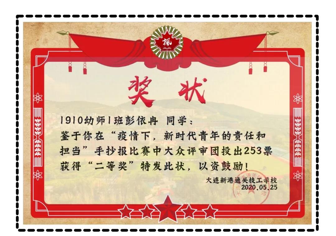 疫情下，新时代青年的责任和担当——中职部手抄报比赛总结