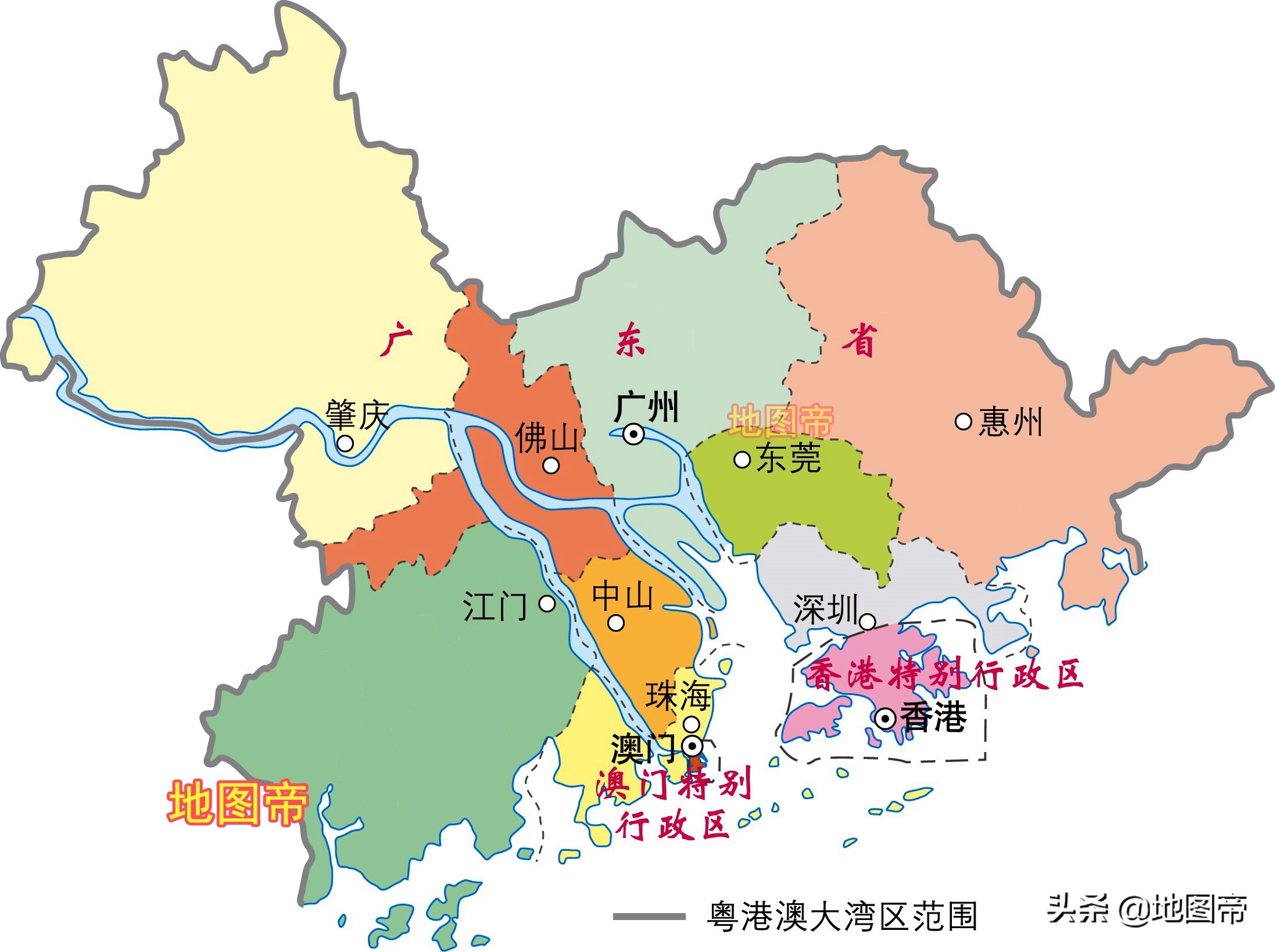 珠三角城市地图详图图片
