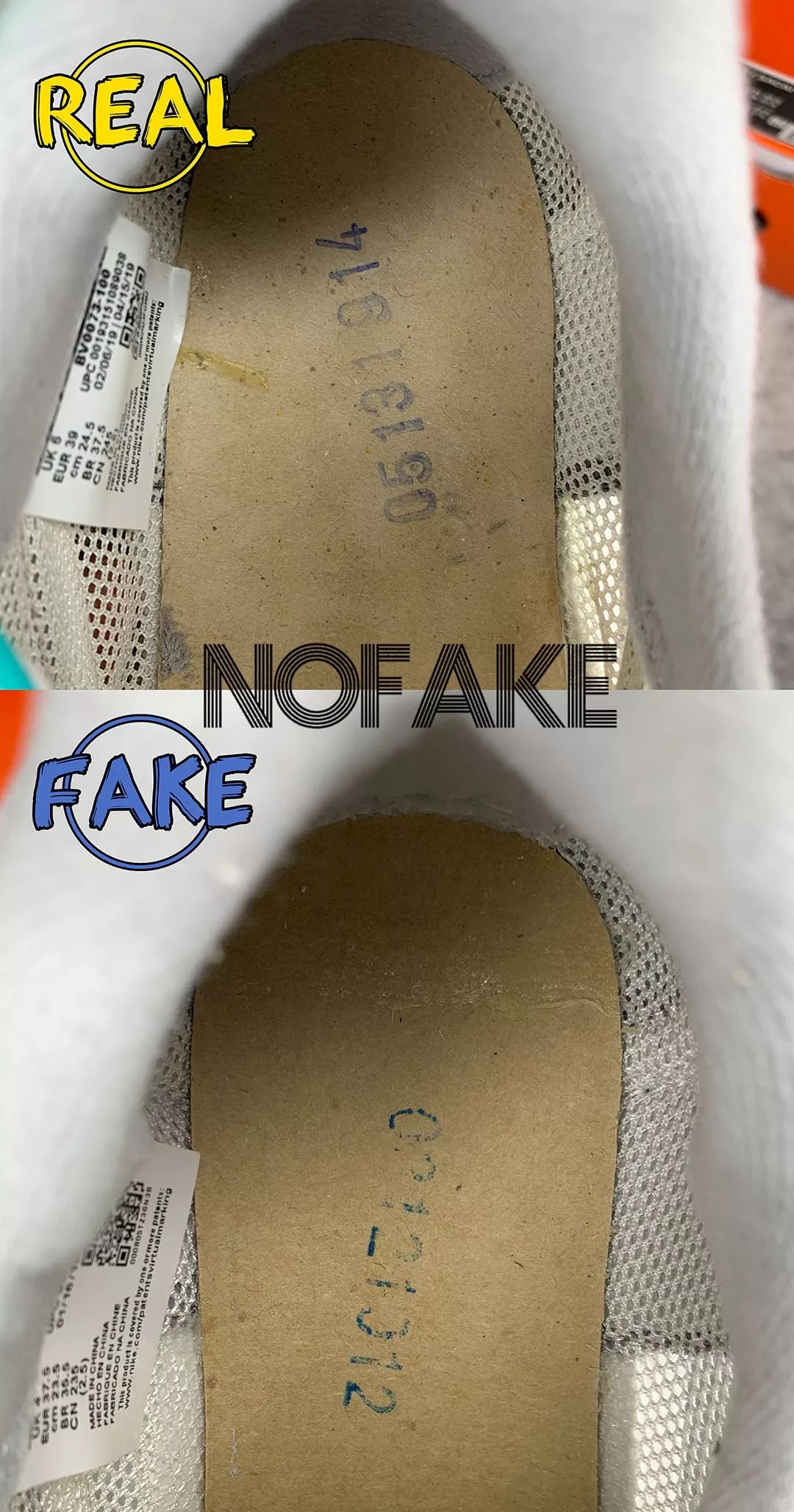 sacai x Nike LDWaffle 真假对比