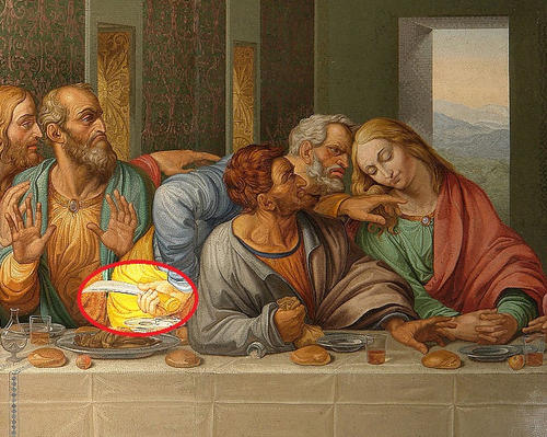 最后的晚餐图片耶稣图片