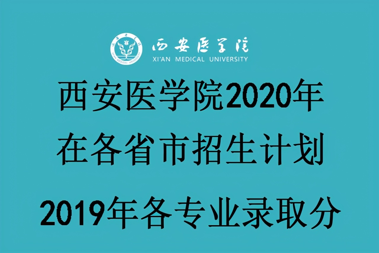 西安医学院官网（西安医学院2020年在各省市招生计划及2019年各专业录取分数线）
