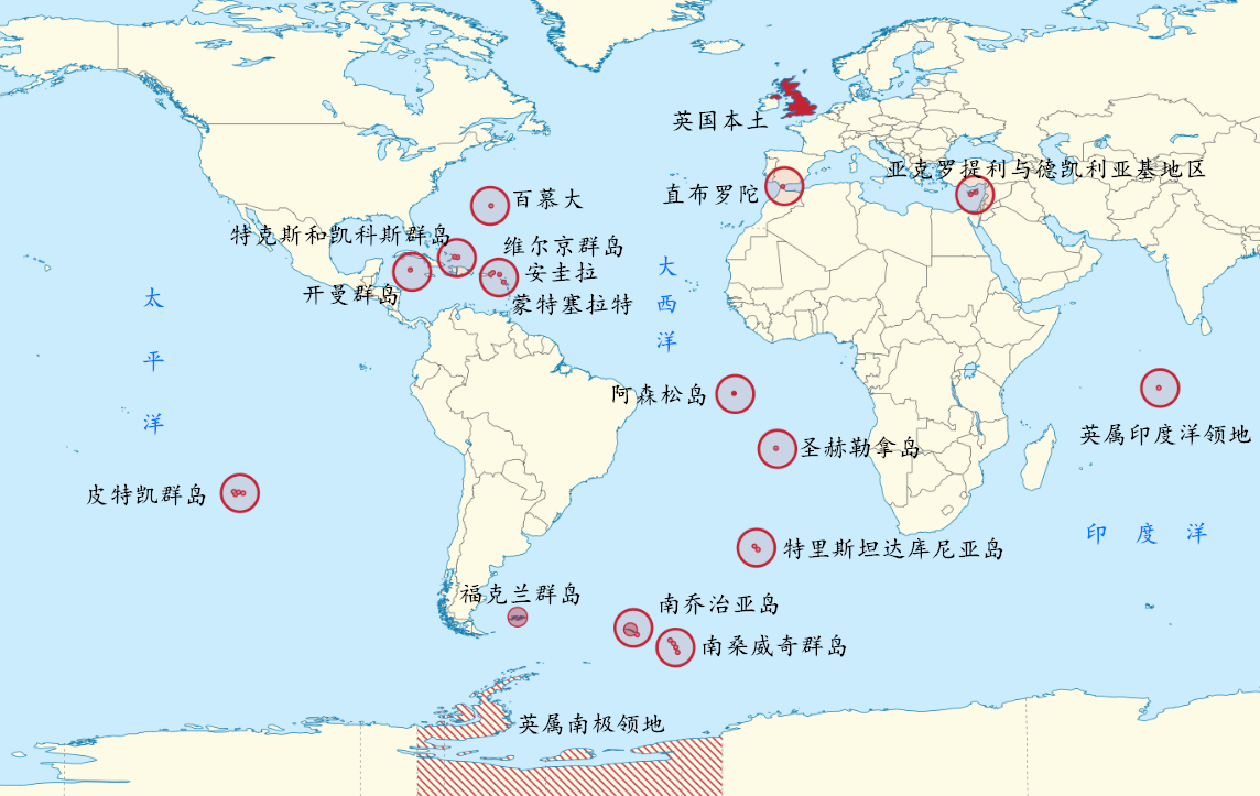 英国面积(在英国人眼里，现在的英国有多大？14块海外领地，172万平方公里)