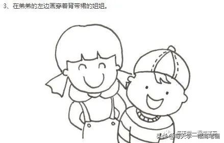 每天学一幅简笔画--幼儿幸福的一家人简笔画图片