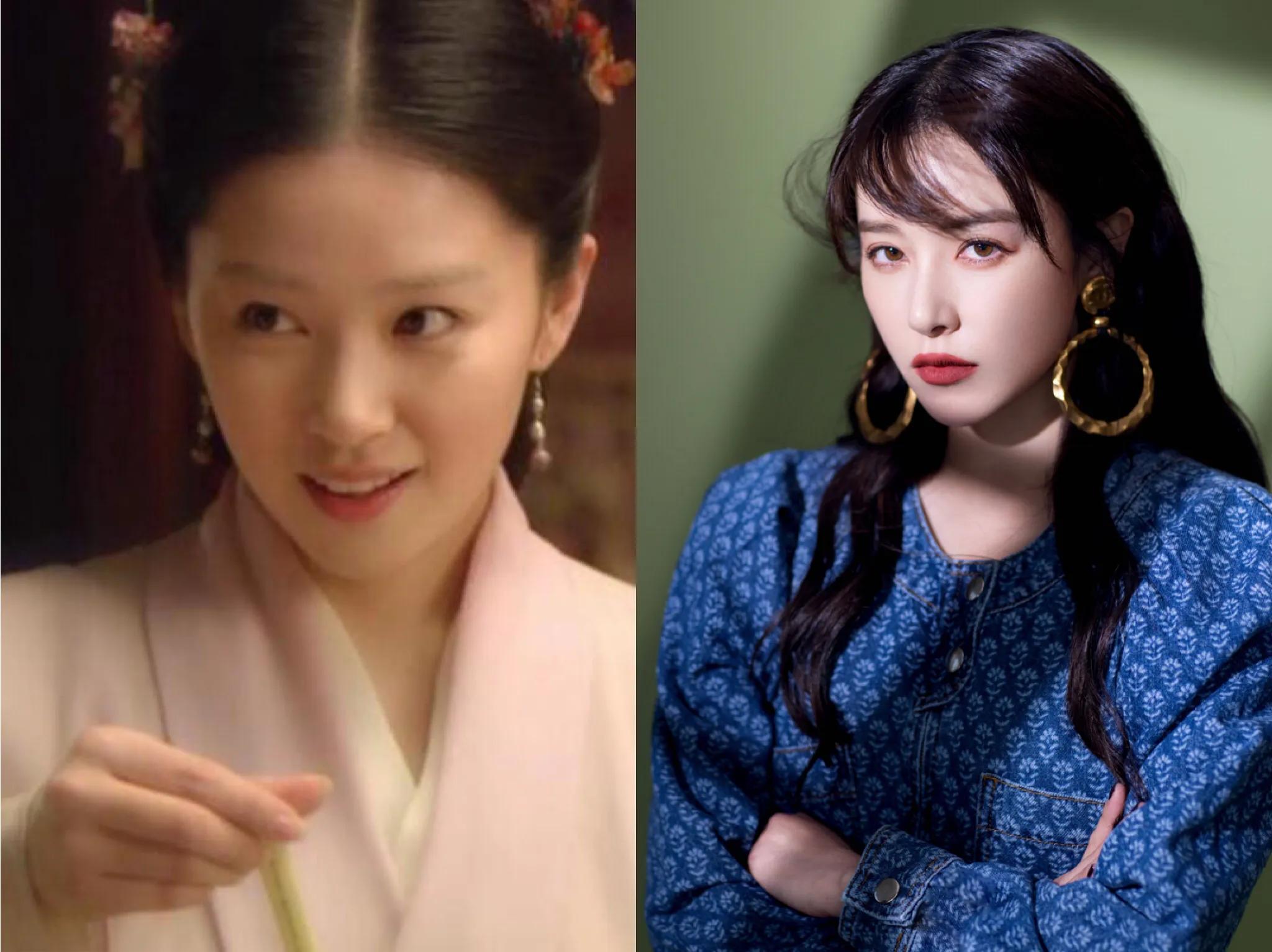 当时的阚清子还比较青涩,一年后,她也和同组的赵丽颖二次合作,出演了