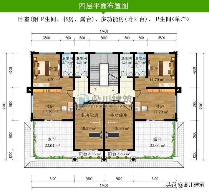 6款四层欧式别墅，挑空客厅空间大功能全，还能传给子孙后辈