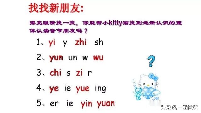 幼小衔接-小学汉语拼音—整体认读音节图文解析