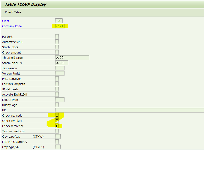 SAP MM 对PO执行收货，报错 - Table T169P entry ZNMI does not exist 