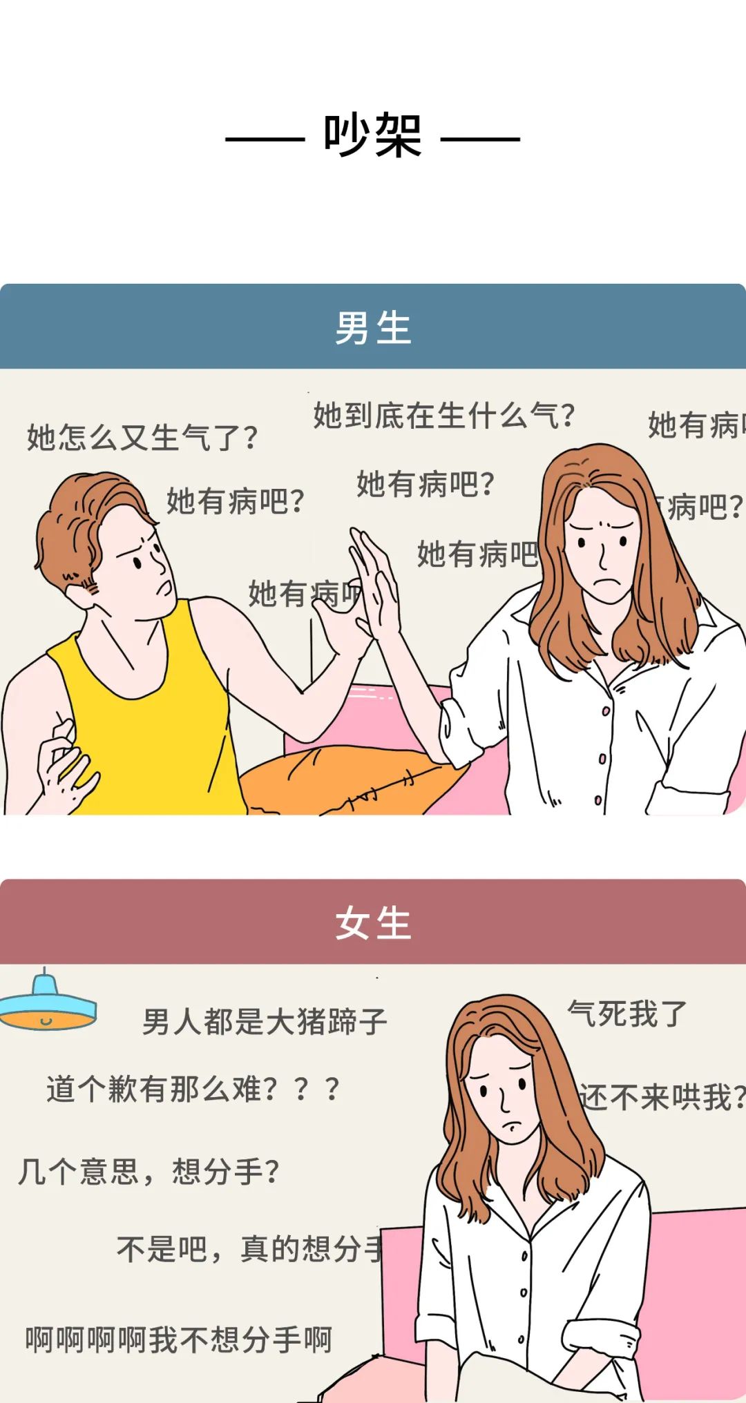 男生与女生的第一次有何不同？（漫画）