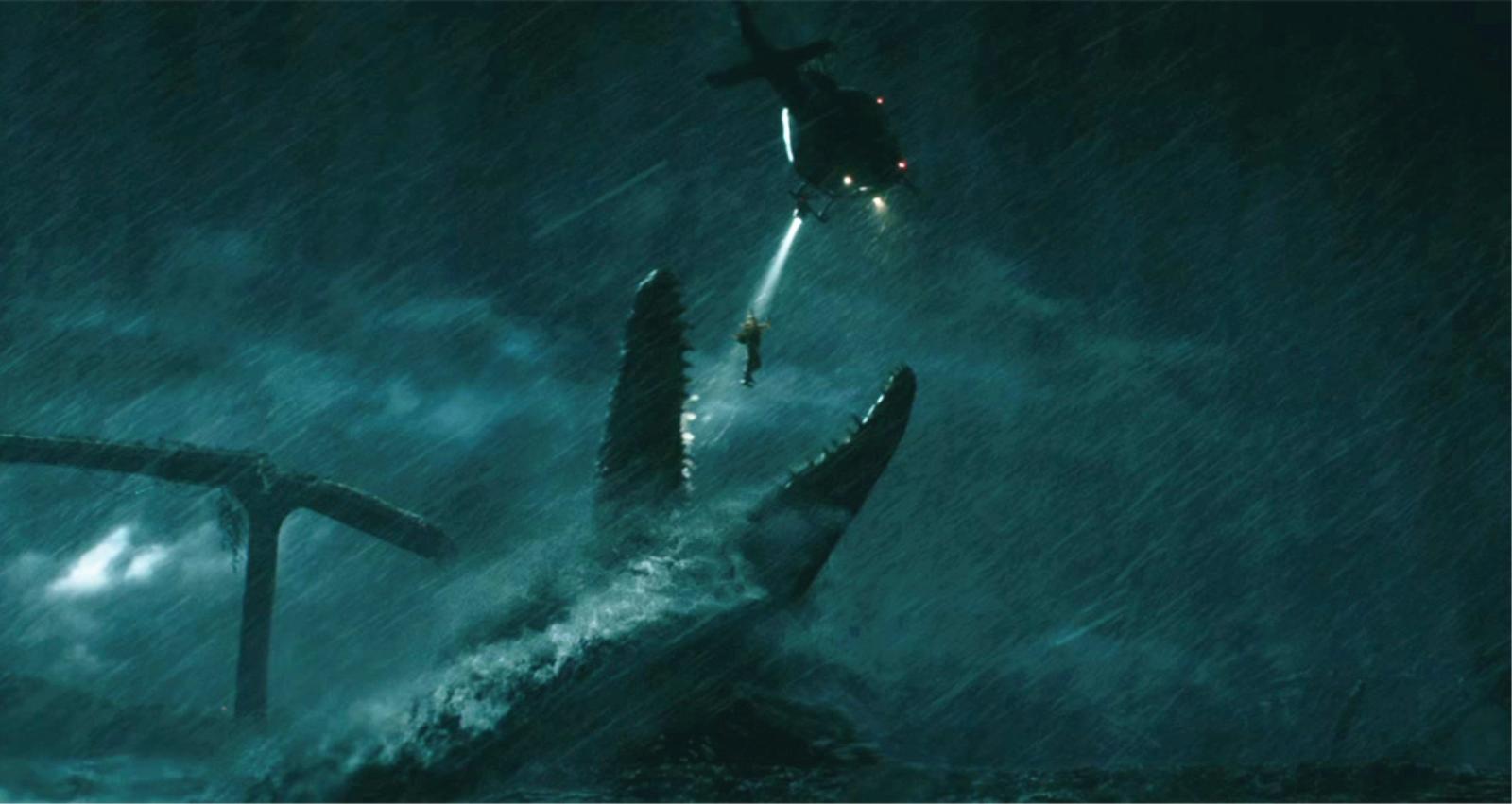 《侏罗纪世界3》曝前传画面，恐龙侵略人类世界，沧龙再吞大白鲨