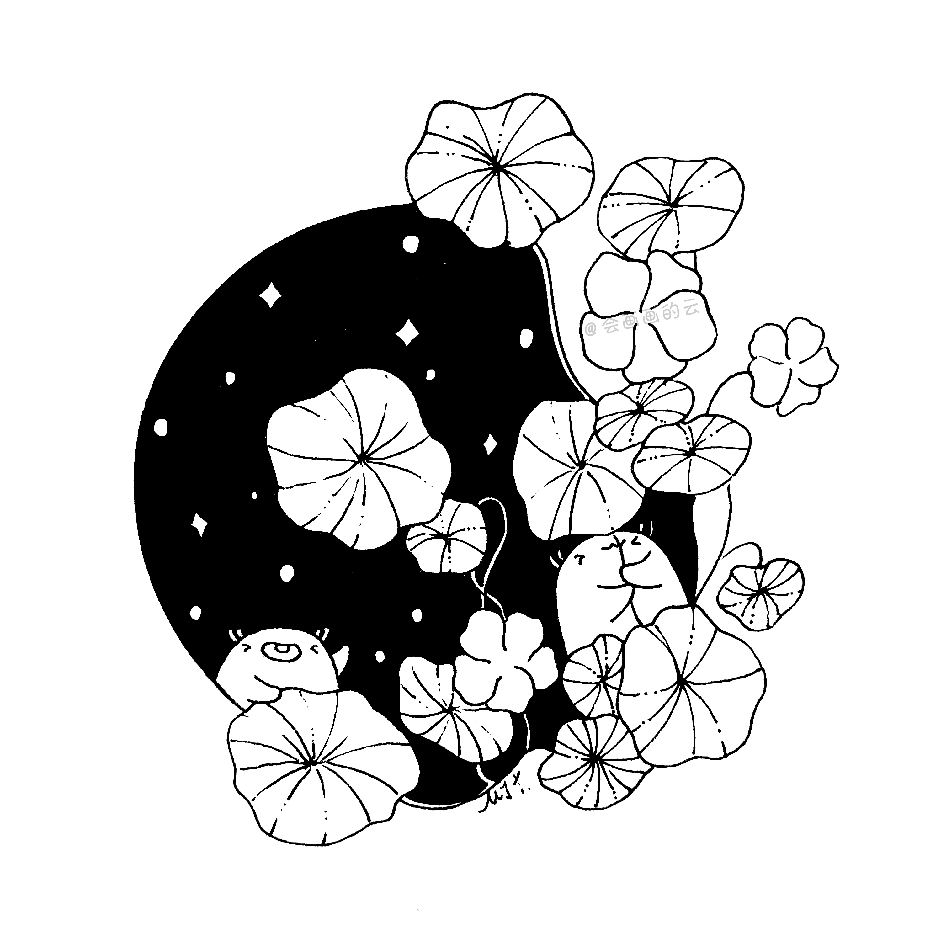 线描小叶子详细步骤图讲解，适合新手画的简笔画，7步就可以