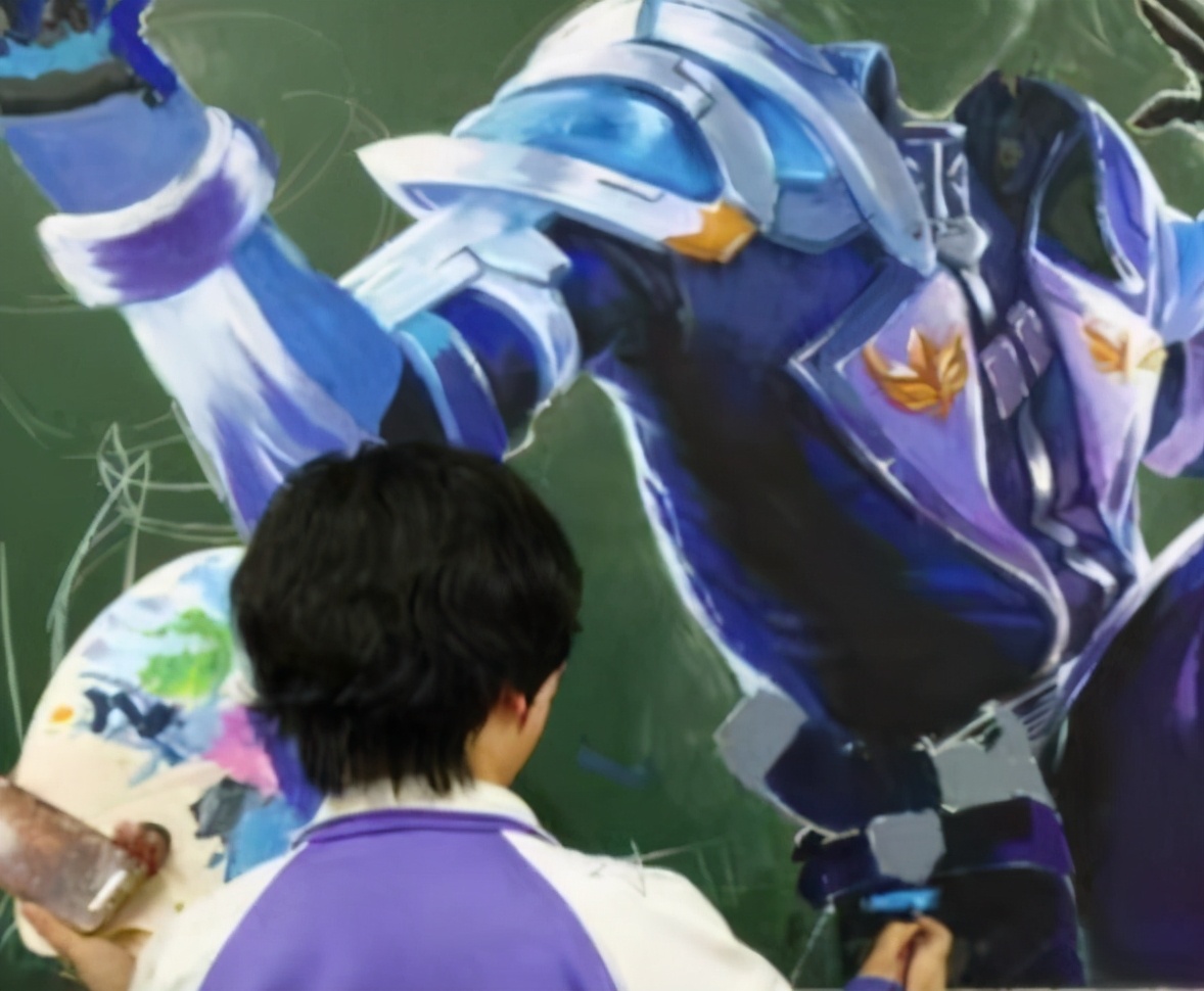 00后学生“花式”黑板报走红，画工精致又细腻，仿佛进入异世界